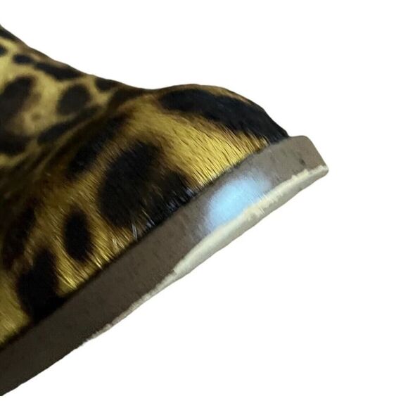 1.STATE Brown Rosita Leather Leopard Boots Booties Women's Calf Hair 6 EUC - Picture 8 of 9